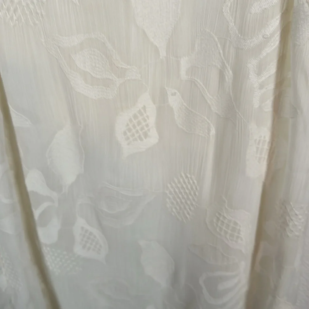 Max Studio Specialty Ivory Embroidered Shift Dress Size Medium